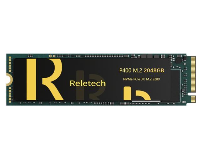 Reletech P400 2TB M.2 PCIe 2280 Up to 3,500 MB/s NVMe Interface Internal Solid State Drive 3D-NAND Technology Gen3 x4 NVMe PC SSD Up to 3,500 MB/s