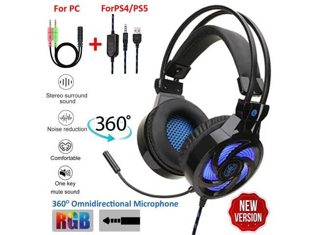 Gaming headphones gaming headset For PC PS4 PS5 Xbox One 3.5mm Usb Led headset