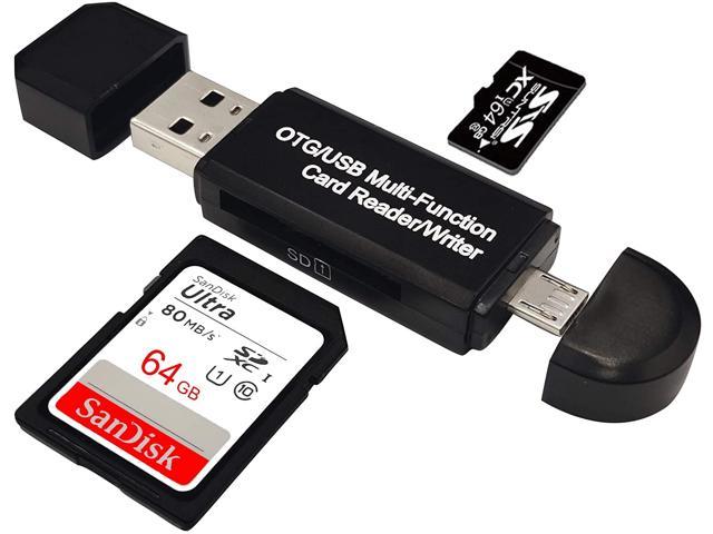 Micro SD Card USB SD Card Reader and USB Memory Reader for SDXC, SDHC, SD, MMC, Micro SDXC, Micro SD, Micro SDHC Card and UHS-I Card Card Readers -