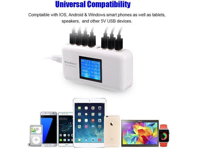 60w12a 8 Port Desktop Charging Station Multiple Usb Multi Port Travel Fast Wall Charger Hub 7857