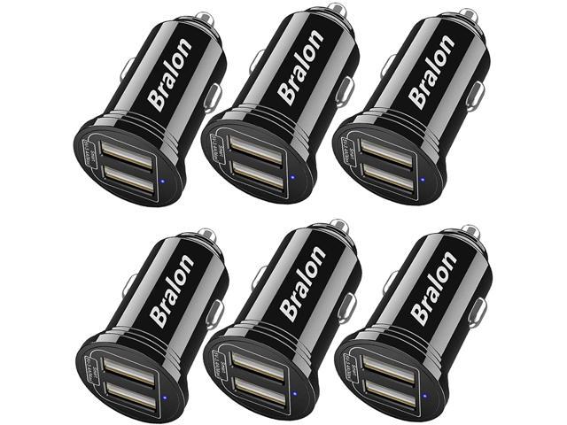 ,Bralon 24W/4.8A 3USB Port Car Charger Smart Phone Car Charger Compatible with iPhone 11/11 Pro Max /X/8 7 S Plus,Galaxy Note S10 9 8 7,iPad,Mp3&More 2-Pack USB Car Charger /XS Max 