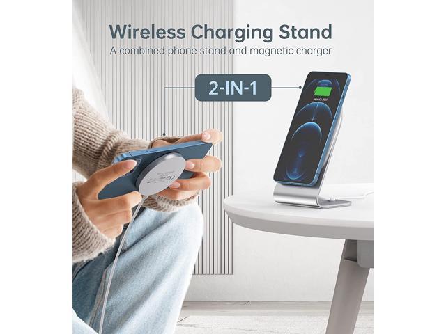 2-in-1 Wireless Charger Stand with Official MagSafe Charging 15W (Certified  Refurbished)