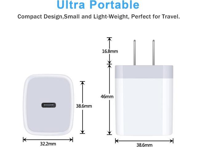 USB C Fast Charger,20W 2 Pack PD Charging Block Type C Wall Charger Power  Adapter Base Box Compatible Samsung Galaxy A14 5G/A13/A23/S23/S22/S21 FE/Z
