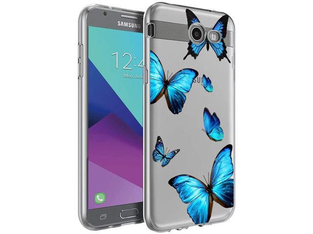 Galaxy J3 Prime J3 Emerge Express Prime 2 Amp Prime 2 J3 Mission J3 Eclipse J3 Luna Pro Case Clear Soft Tpu Shockproof Protective Phone Case Cover For Samsung Galaxy J3 17 Butterfly Newegg Com