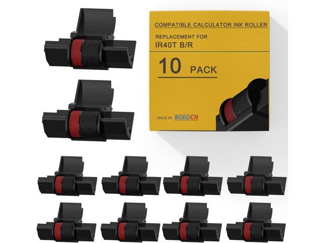IR40T Black and Red Ink Roller Ribbon Cartridge Replacement Compatible with Canon P23-DH V POKANIC IR-40T Sharp EL-1750V HR-150TM Casio HR-100TM 6 Pack EL-1801V Citizen CP-13 Calculator 