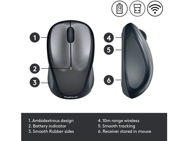 Logitech M235 Wireless Mouse Unifying Receiver Gaming Mouse 2.4GHz 3 ...