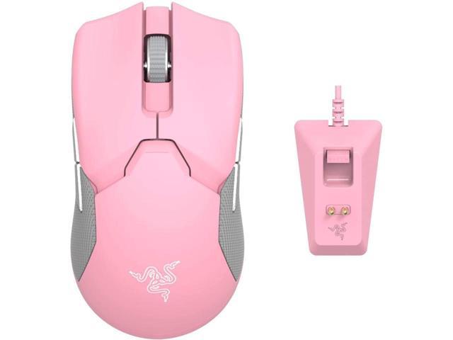 Razer Viper Ultimate Lightweight Wireless Gaming Mouse & RGB Charging Dock: Hyperspeed Wireless Technology - 20K DPI Optical Sensor - 78g - Optical Mouse Switch - 70 Hr Battery - Pink
