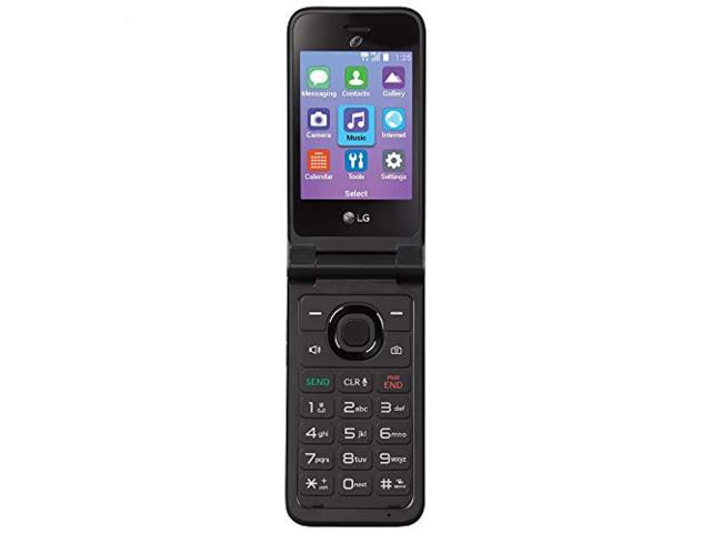 Tracfone Carrier Locked Lg Classic Flip 4g Lte Prepaid Flip Phone Black 4gb Sim Card Included Cdma Tflgl125dcp Newegg Com