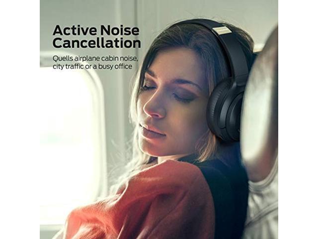 Monster Persona Active Noise Cancelling Headphones Over Ear Bluetooth Headphones Deep Bass Stereo Sound Quick Charge Memory Foam Ear Cushions 30H Play