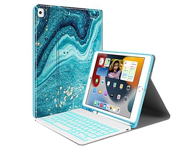 Keyboard Case for ipad 10.2 9th/8th/7th Gen,Wireless Magnetic Detachable Keyboard iPad 9th/8th/7th,iPad Air 3rd Gen Stand Tablet Cover Case with Built-in Pencil Holder（Green） 