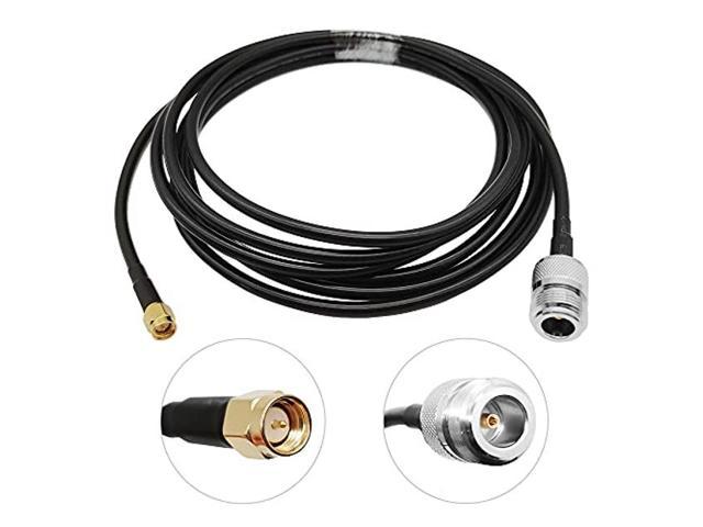 N Female to SMA Male RG58 Low Loss Extension Cable 10ft for WiFi 4G LTE LoRa Antenna 