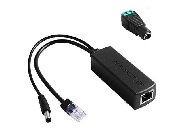 GeeekPi Gigabit PoE Splitter, 48V to 12V Ethernet Adapter,IEEE 802.3af Compliant 10/100/1000Mbps PoE Splitter for IP Camera,Wireless Access Point and VoIP Phone