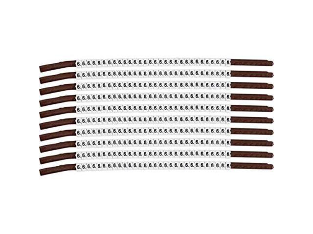 Brady SCN15-N Black on White 50 Clips Wire Marker Clip Sleeves