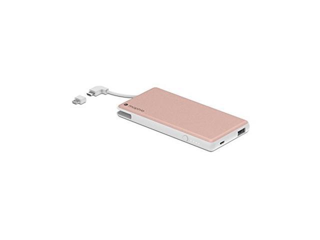 6,000mAh Gold mophie powerstation Plus External Battery with Built in Cables for Smartphones and Tablets 