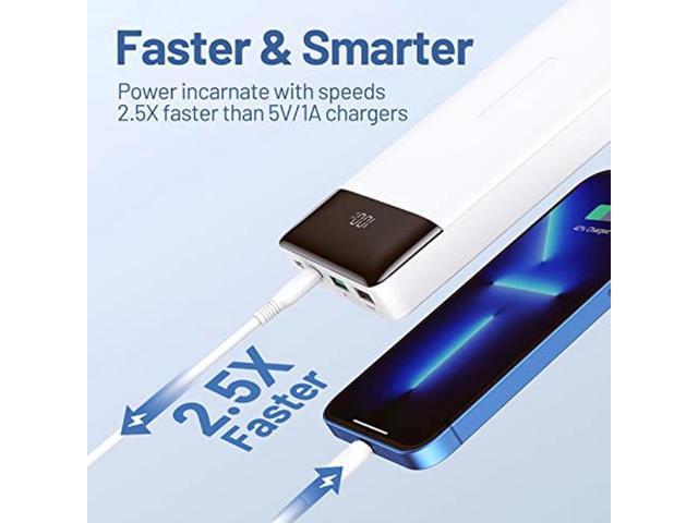 Power Bank Samsung Galaxy S21/S20 20000mAh Battery Pack iPad Pro and More Fast Charging 18W PD3.0 Portable Charger USB-C Power Delivery for iPhone 13/12/11 Pro Max