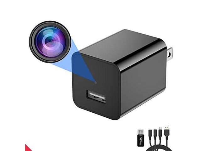 Nanny Cam Motion Activated,with 32GB MicroSD Card Class 10 Hidden Camera Charger WiFi,USB Spy Camera Charger,Spy Camera Wireless Hidden 1080P HD Live Streaming with App 