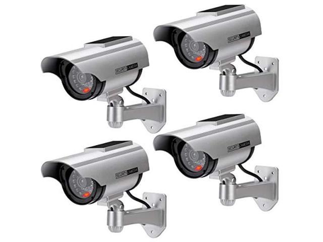 Dummy Camera Solar Powered CCTV Security Surveillance Fake Red IR LED In/Outdoor 