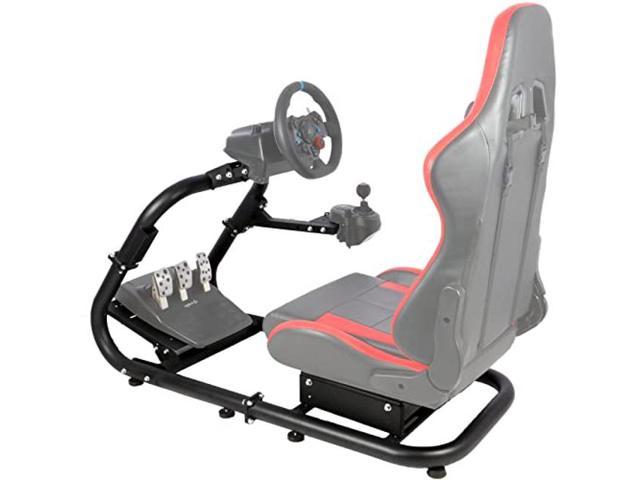 Anman Racing Wheel Stand Adjustable Racing Simulator Cockpit,Driving Simulator Seat fit for Logitech G25 G27 G29 G920 NOT Include Wheel Shifter Pedals 