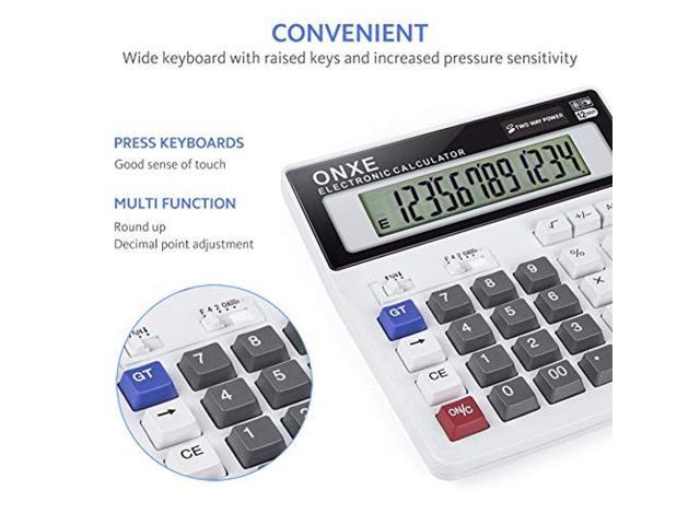 Scientific Electronics Calculators Dual Power Big Button LCD Display 12 Digit 