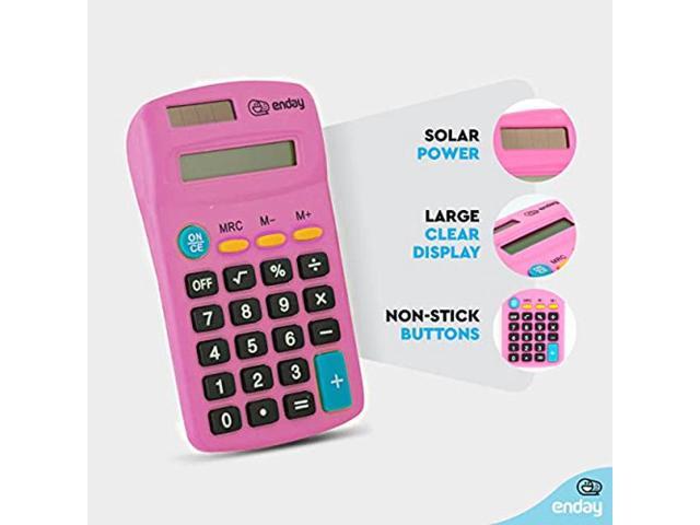 Details about   Office Handheld Desktop Calculator Dual Solar Power Business Accounts Pink New 