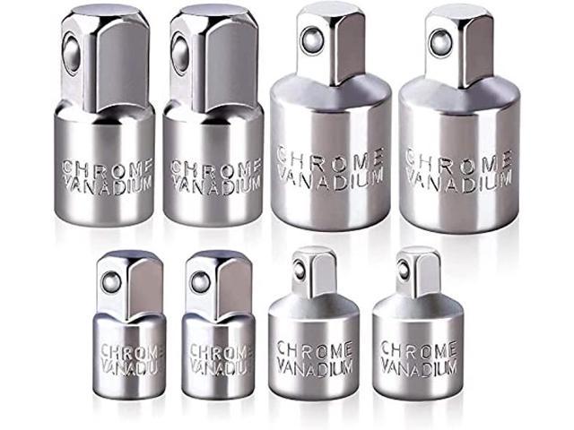 4pc 3/8" 1/4" 1/2" Ratchet Wrench Socket Drive Adapter Impact Reducer Set Chrome 
