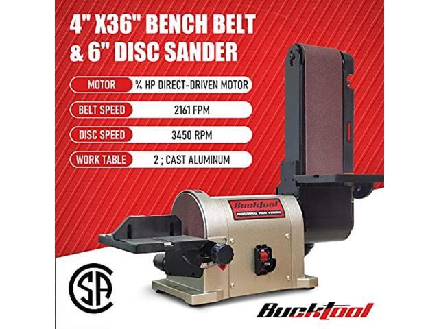 BUCKTOOL Belt Disc Sander 4 in x 36 in 