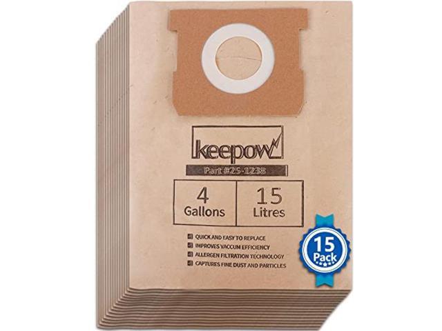 KEEPOW 25-1238 Shop Vac Bag Compatible 