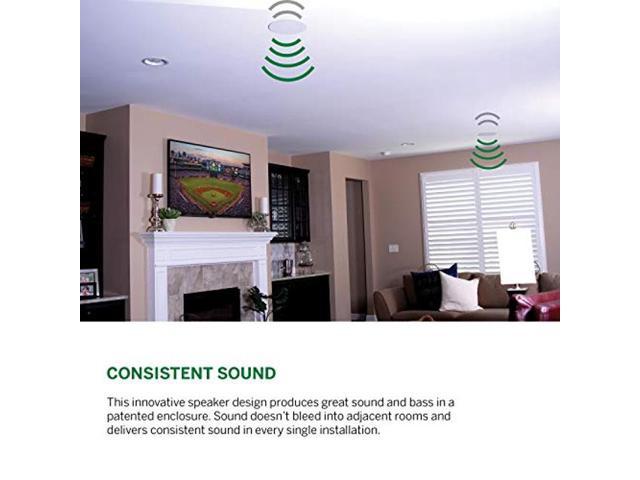 Beale Street 2-Way Dome Speakers - Pair in-Ceiling Surround Sound Speakers  for Home Theatres - Patented Sonic Vortex Technology for Rich, Deep, and 