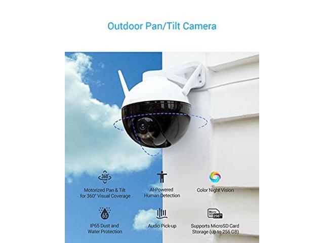 EZVIZ 360 PTZ Camera Outdoor/Outside, WiFi Cameras for Home Security,  Surveillance Camera with Smart Detection, Color Night Vision, Audio  Pick-up