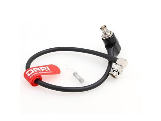 12G SDI Protector Cable Galvanic-Isolators Right Angle BNC Male to Right  Angle BNC Female for ARRI Mini,RED Komodo (Black, 20CM)
