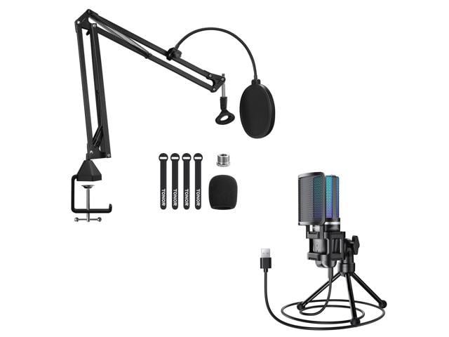 TONOR Gaming USB Microphone for PC TC777 Pro, Bundle with Adjustable ...