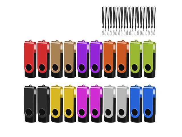 Lote De 10 Memorias USB 4GB | Multicolor | USB 2.0 | Perfectas Para Regalos, Clases O Eventos