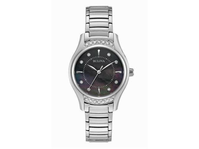 Used - Very Good: Bulova 96R242 Black Mother-of-Pearl Dial Stainless ...