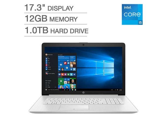 HP 17.3" Laptop Intel Core 11th gen i5-1135G7 Processor, 1TB Hard Drive, 12GB Memory DVD Writer, Backlit Keyboard, Webcam, Windows 10 Home - Silver - 17-by4063cl