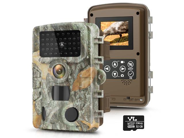 NEWEST Trail Camera IP56 Waterproof Outdoor Hunting Cam W/ No Glow Night Vision 