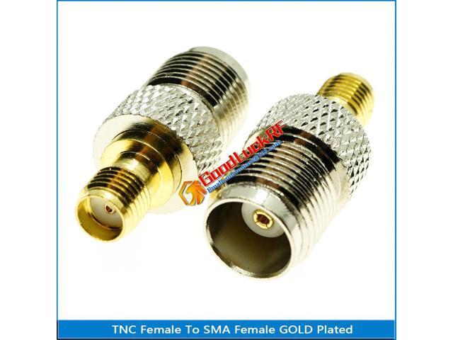 1 x Gold SMA Female Jack to SMA Female Jack Double Straight RF Connector Adapter 
