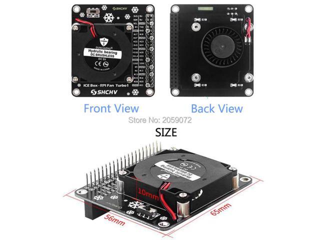 Raspberry Pi 4B Cooling Fan with LED Ambient Light Turbo Fan, for 4B ...