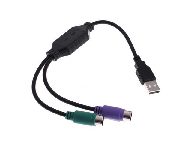 31cm USB To PS/2 Cable Adapter Converter Mouse Keyboard Converter Adapter For PS2 Interface Connector