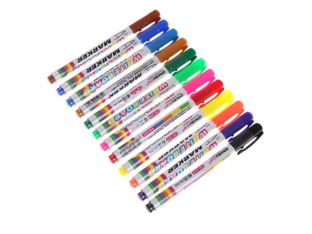 12Pcs 12 Colors White Board Maker Pen Whiteboard Marker Liquid Chalk ...