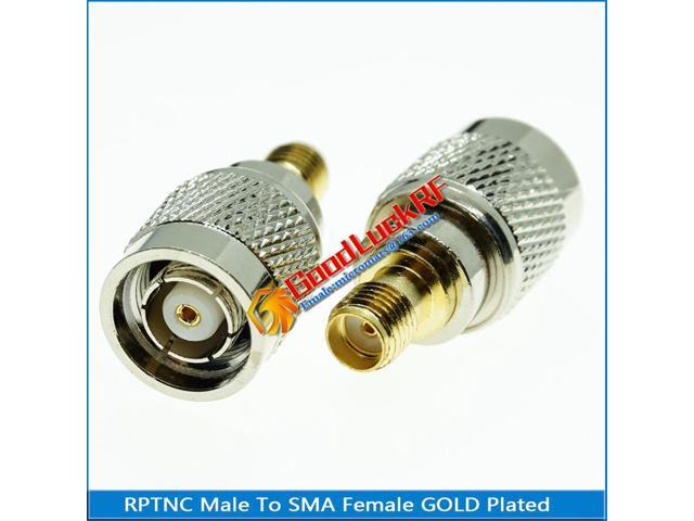 10pcs Adapter RPTNC Female Plug to SMA Male Plug Straight RF Coaxial for sale online 
