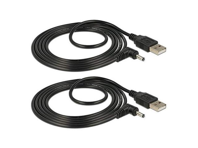 Cavo Alimentazione USB 90° 1,5m, DC 3.5x1.35 Mm, Per Dispositivi 5V (hub, Altoparlanti)