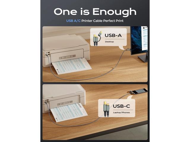 Printer Cable Usb C Printer Cable Plug And Play Usb A C To Usb B