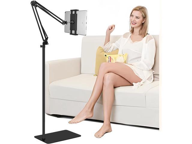 Tablet Floor Stand with Heavy Duty BaseUltra Sturdy Overhead Bed iPad ...