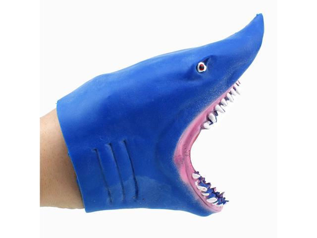 1PC Simulated Ocean Shark Hand Puppet Toy Soft Plastic Shark Toy Cartoon 
