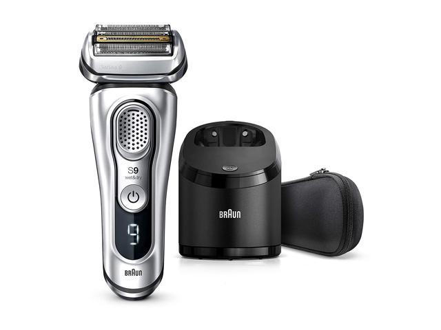 Braun Electric Razor for Men, Series 9 9370Cc Electric Foil Shaver with Precision Beard Trimmer, Rechargeable, Wet & Dry Foil Shaver, Clean & Charge Station & Travel Case