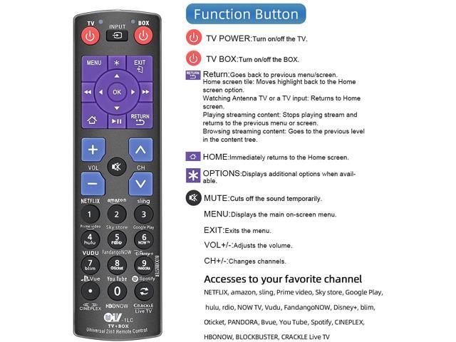 Bomaz Universal Remote Urc2in1 1lc Replacement For Roku Smart Tv Remote And Roku Streaming Player Boxes Remote Newegg Com