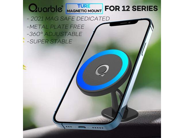 Quarble Dashboard Car Mount Compatible with Magsafe Charger 360° Rotation Holder Super Stable 