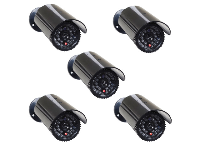 VideoSecu 5 x Dummy Fake Security Cameras Fake Bullet Infrared LEDs ...