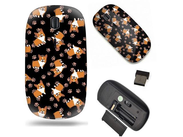 Unique Pattern Optical Mice Mobile Wireless Mouse 2.4G Portable for Notebook Computer PC Corgi Dogs Pattern Laptop