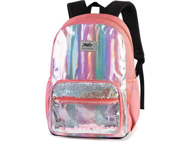 clear sequin backpack
